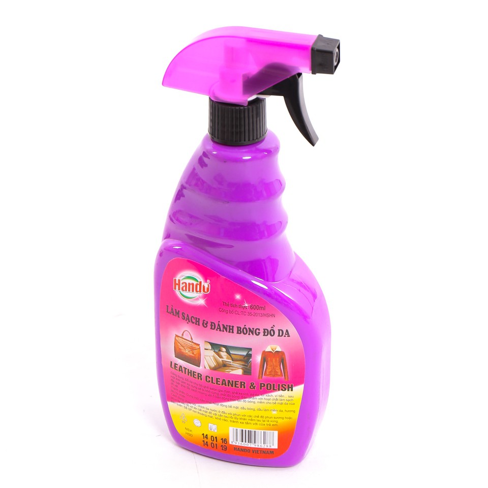 Dung dịch vệ sinh đồ da đánh bóng và khôi phục độ mới ban đầu Hando 600ml