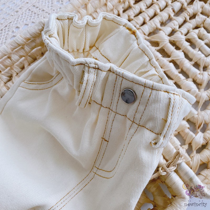 Quần jean dài lưng cao chất mềm mại thời trang Hàn Quốc cho bé