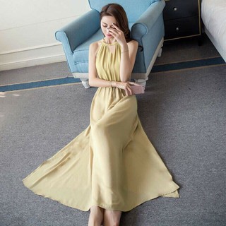 đầm maxi yếm (cổ yếm ,hai dây)