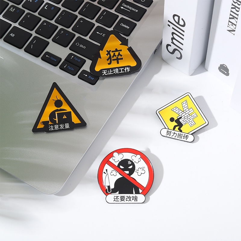 Ghim cài áo QIHE JEWELRY tráng men in logo 4 kiểu dáng tùy chọn cho bạn bè