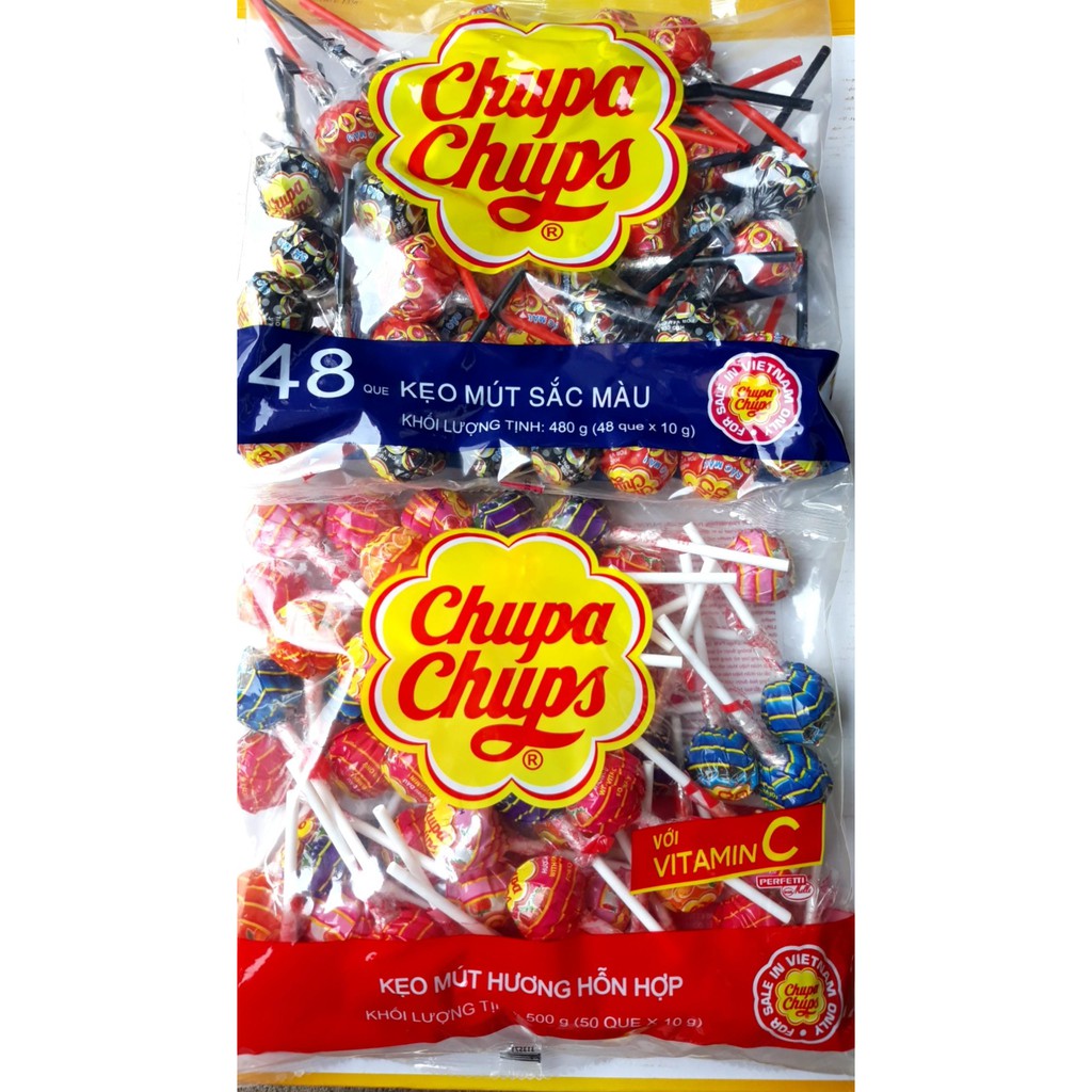 Kẹo Mút Chupa Chups gói 600g (gói 60 que)