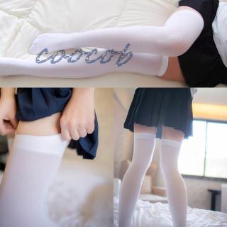 Women Solid Color Extra Long Boot Socks Over Knee Thigh High School Stocking