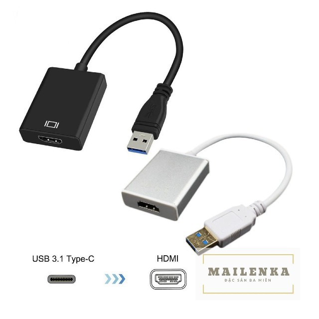 [Mã 153ELSALE2 giảm 7% đơn 300K] Dây Cáp Chuyển Đổi USB 3.0 Sang HDMI HD TV 1080P Dành Cho Máy Tính PC Laptop