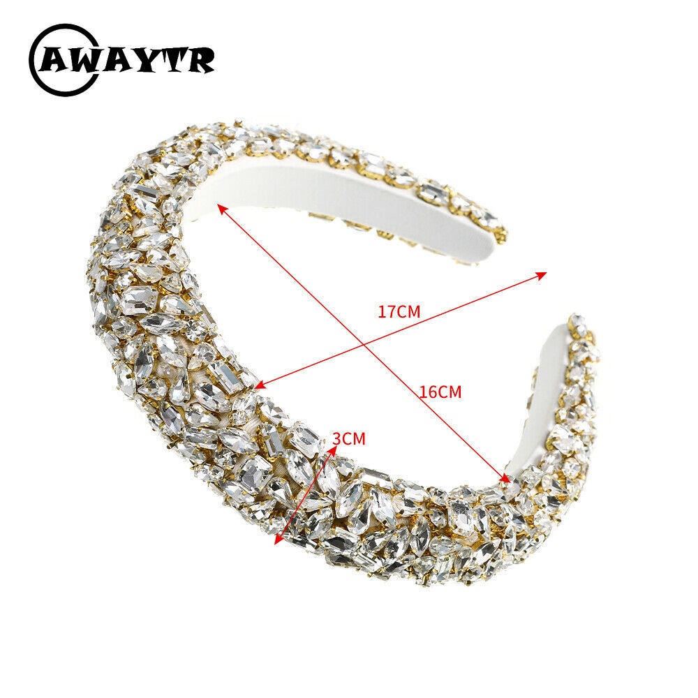 Băng đô đính đá lấp lánh thời trang cho nữ