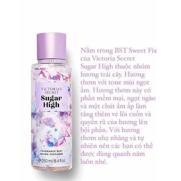 Xịt Thơm Toàn Thân VICTORIA'S Chính Hãng 250ML Hương Nước Hoa, Nước hoa toàn thân- Sarah Beaute