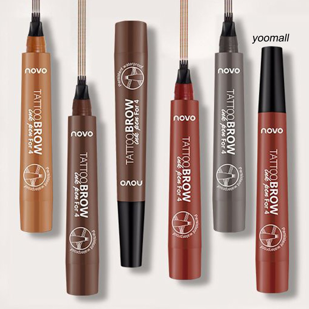 [Hàng mới về] Bút chì kẻ mày NOVO chống thấm nước lâu trôi chống lem bốn đầu nhỏ