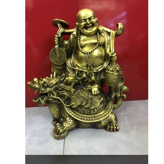 Di lặc cưỡi Long quy cao 36cm