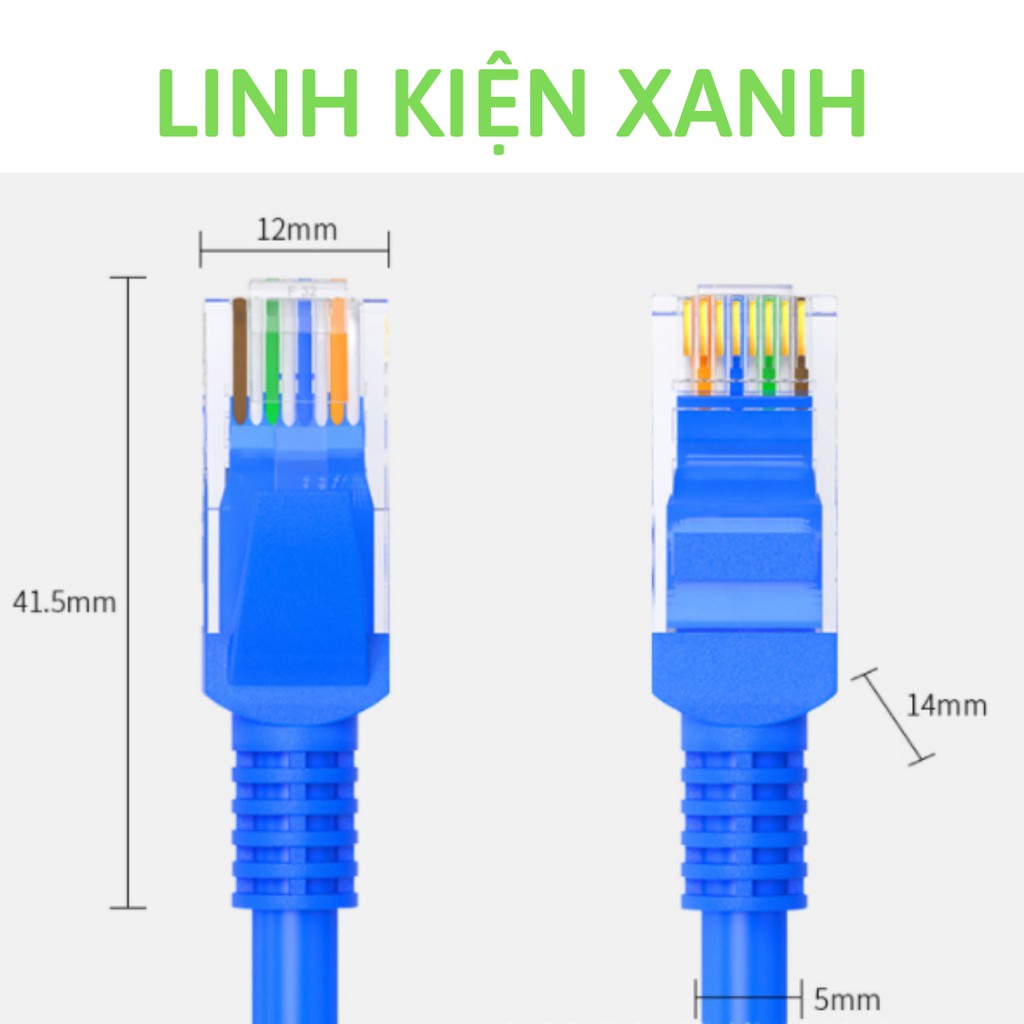 DÂY CÁP MẠNG CAT5E bấm sẵn 2 đầu 5m 10m 15m 20m 25m 30m 35m 40m 45m 50m - Dây Cáp mạng lan chính hãng