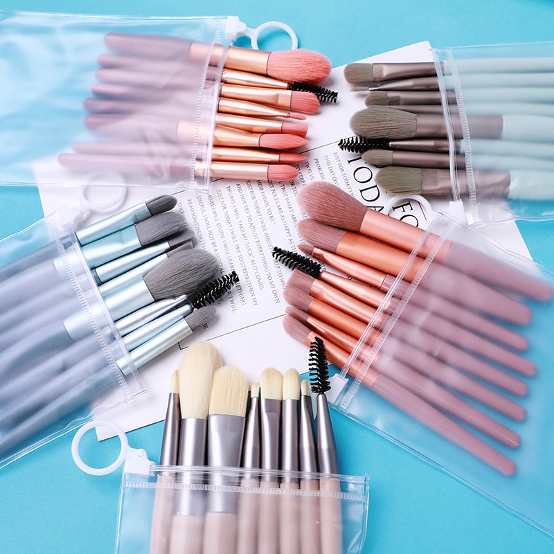 Set 8 cọ trang điểm sợi lông mềm mịn mini nhỏ gọn tiện lợi dành cho đi du lịch