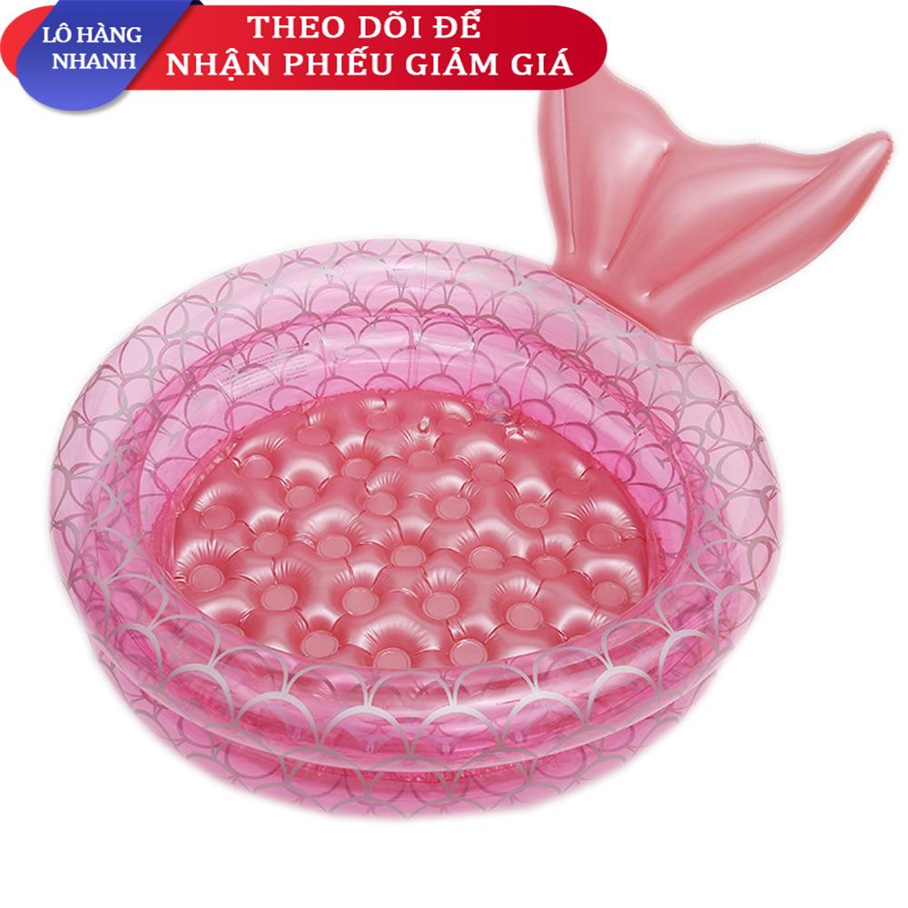 ☾Bể bơi nàng tiên cá bơm hơi bằng nhựa PVC dày Xiaoluins cho trẻ sơ sinh Bể bơi bể bóng đại dương
