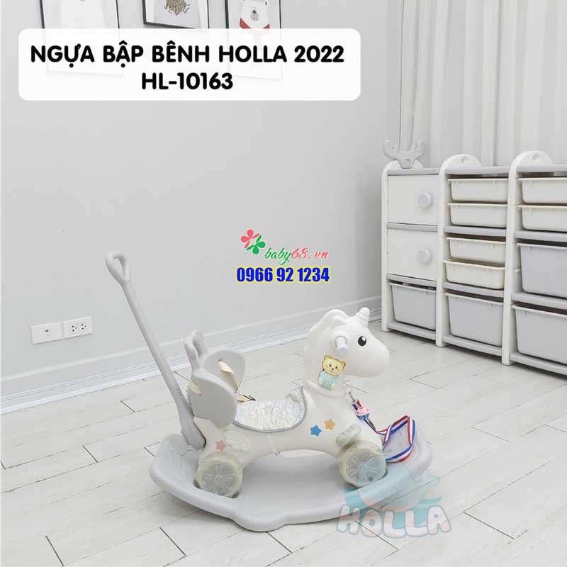 Ngựa bập bênh Holla 2022 3in1 chòi chân, xe đẩy HL-10163