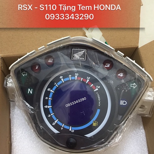 Tặng Con Tem HONDA  Đồng Hồ Điện Tử Led Cho Xe RSX - S110