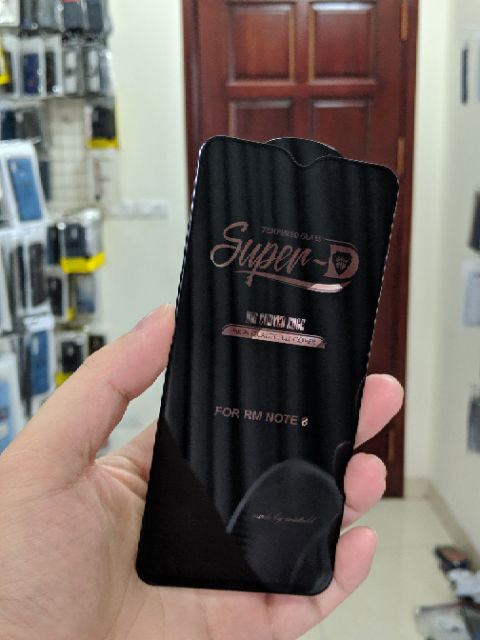 Cường lực Super D Redmi Note 8 / Oppo Realme 5 Pro / Realme 3 Pro / Oppo F9 dùng chung Full màn viền mỏng ôm màn 2.5D