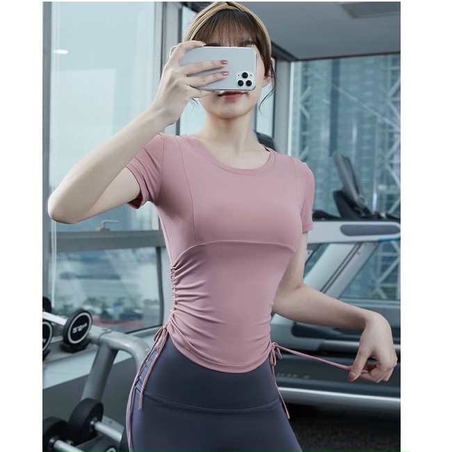 Áo Tập Gym Yoga Rút Eo Ôm Sát Body Gợi Cảm Mẫu Bán Chạy Nhất Quảng Châu - Đồ Tập SurySport