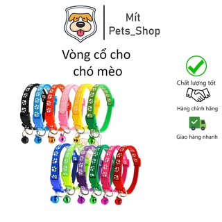 Vòng cổ cho chó mèo in dấu chân cực cute