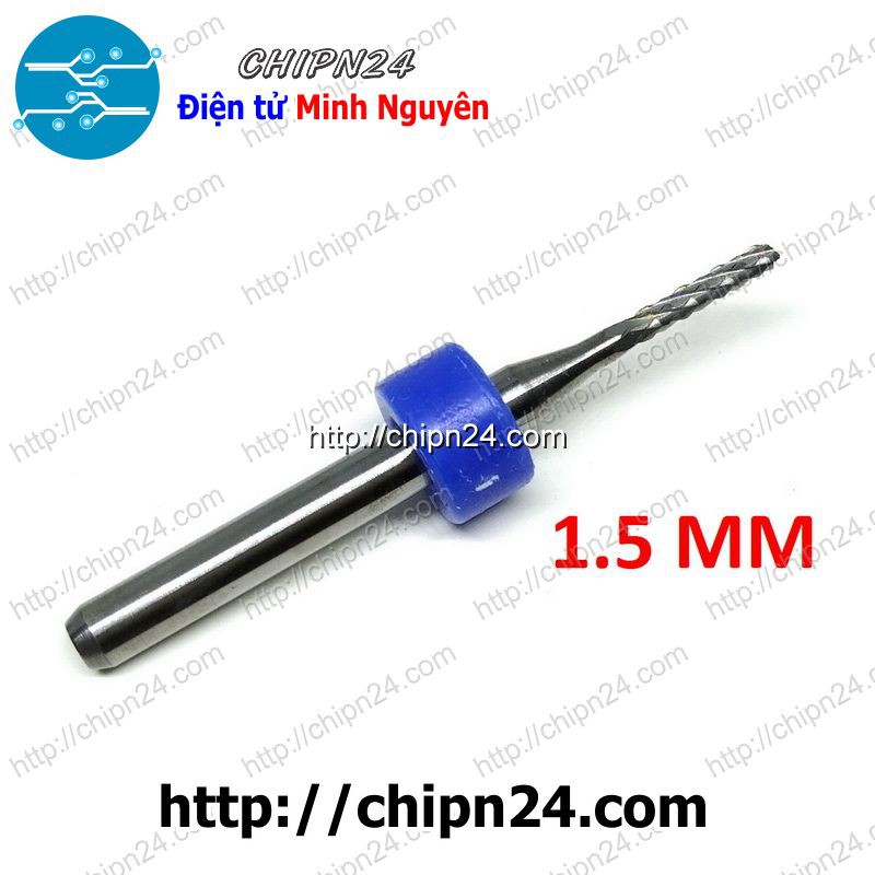 [1 CÂY] Mũi phay mạch in CNC 1.5mm (Mạch điện tử, PCB)