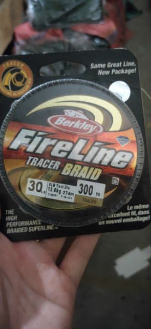 Dây bện câu cá siêu bền Berkley FireLine Tracer 300yd