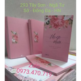{XHD121} Phôi thiệp cưới cài khuy Bướm màu Hồng đào thích hợp với những nàng ngọt ngào, mẫu ưa chuộng năm 2019 - 2020