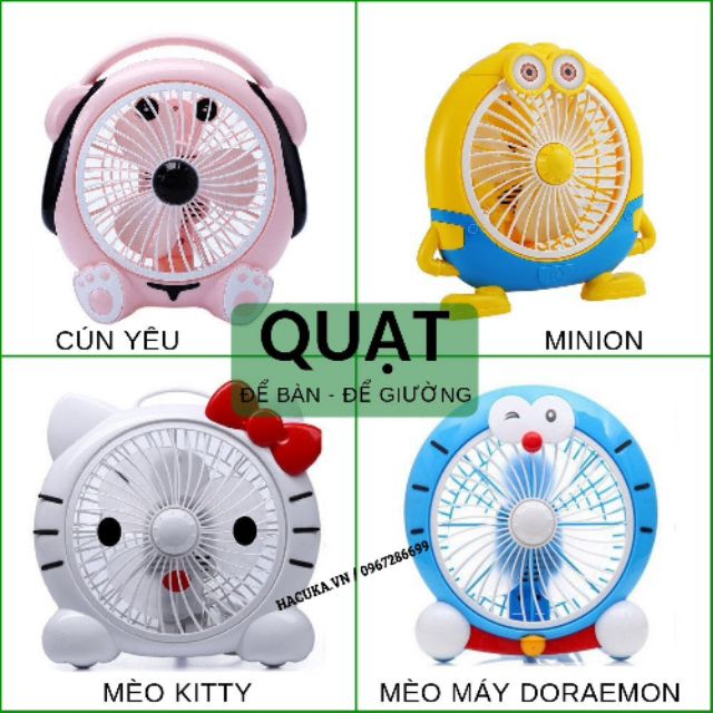 QUẠT MINI HÌNH THÚ