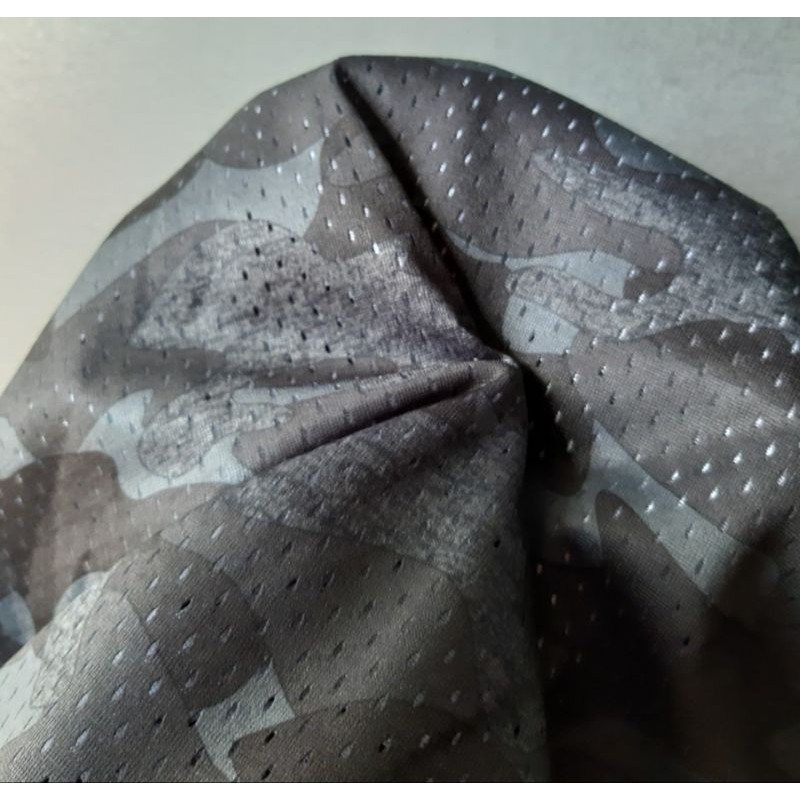 Vải thun lỗ rằn ri màu lính