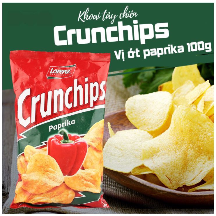 Lorenz khoai tây chiên Crunchips vị ớt paprika 100g