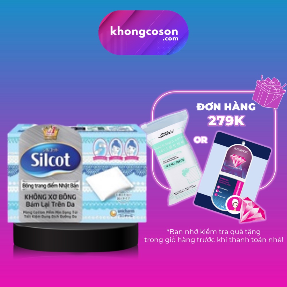 Bông Trang Điểm (Bông Tẩy Trang) Silcot 82 miếng/hộp - Khongcoson