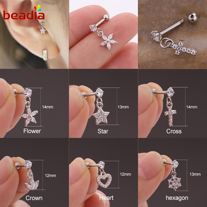 Khuyên xỏ Beadia nhiều kiểu dáng bằng thép không gỉ