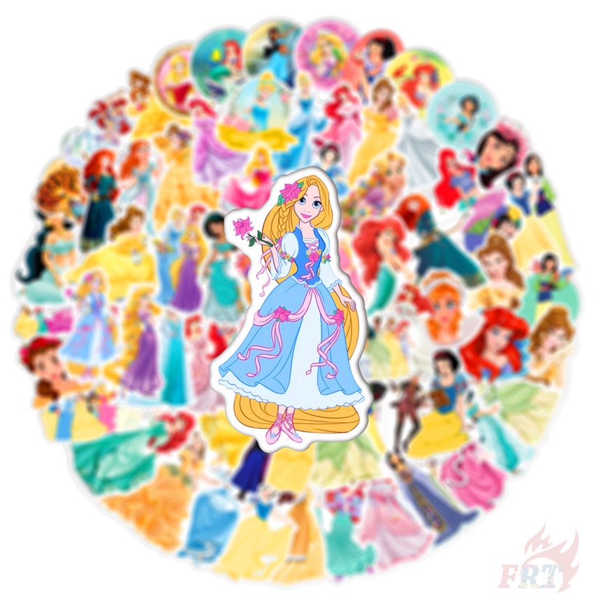 Bộ 100 Cái/Bộ ❉ Hình Dán Công Chúa Disney ❉ Miếng Dán Trang Trí Thời Trang Chống Thấm Nước