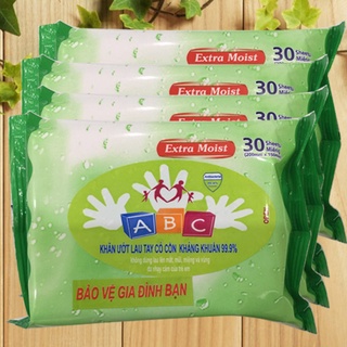 Combo 2 Khăn Ướt Lau Tay Kháng Khuẩn ABC Khử Mùi - 80 Tờ S5