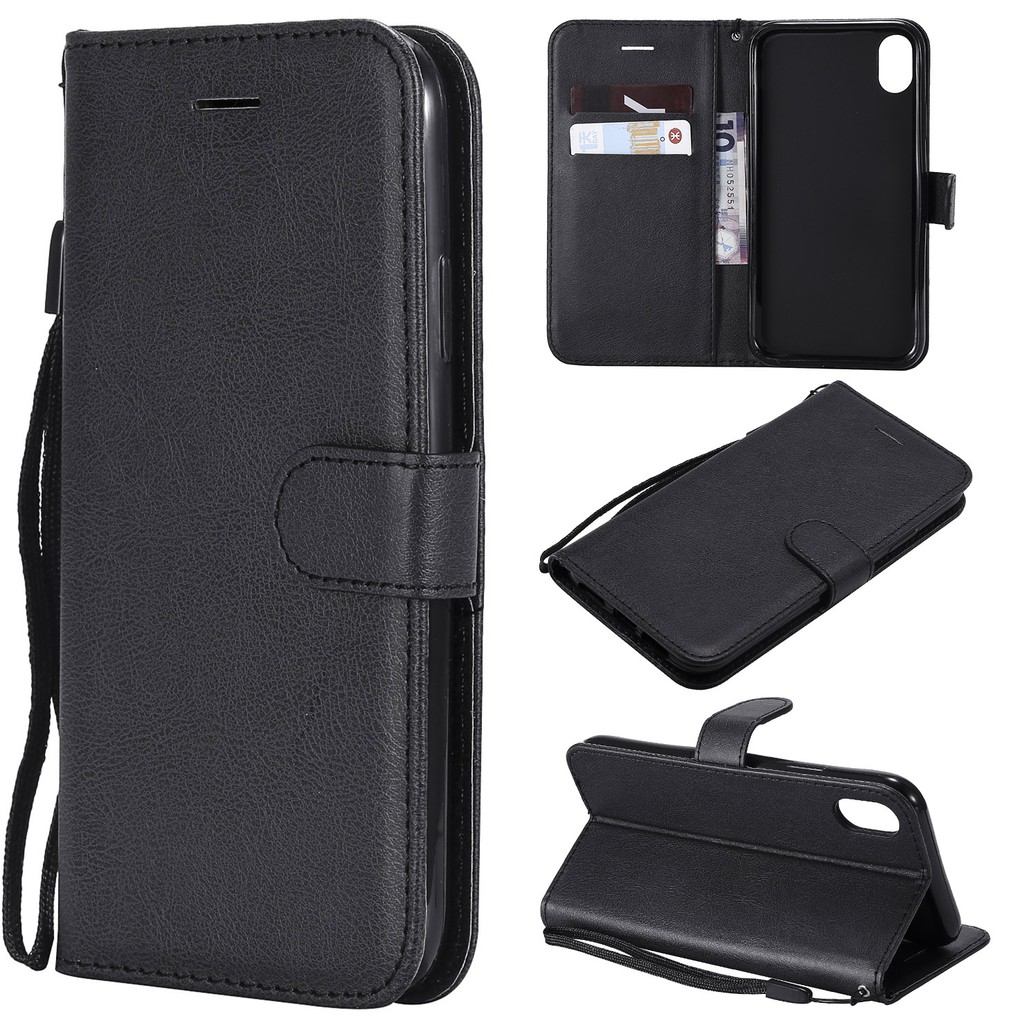 Bao nắp gập chất giả da nhiều màu cho điện thoại iPhone 5 5s 5se 5se2 6 6s 7 8 Plus X XS Max XR | BigBuy360 - bigbuy360.vn