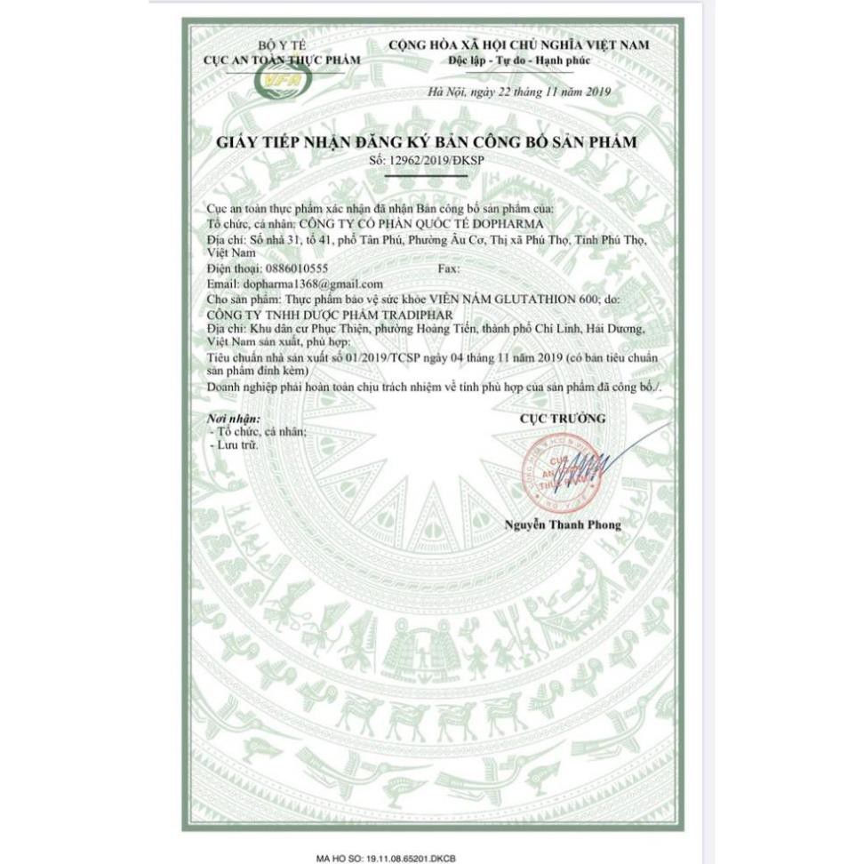 Viên Uống Nám Trắng Da GLUTATHIONE 600 Dr Lacir ,hạn chế lão hoá da,nếp nhăn, tăng nội tiết tố nữ | BigBuy360 - bigbuy360.vn