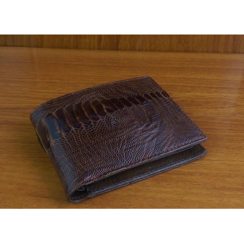 Ví Da Đà Điểu Màu Nâu Đậm