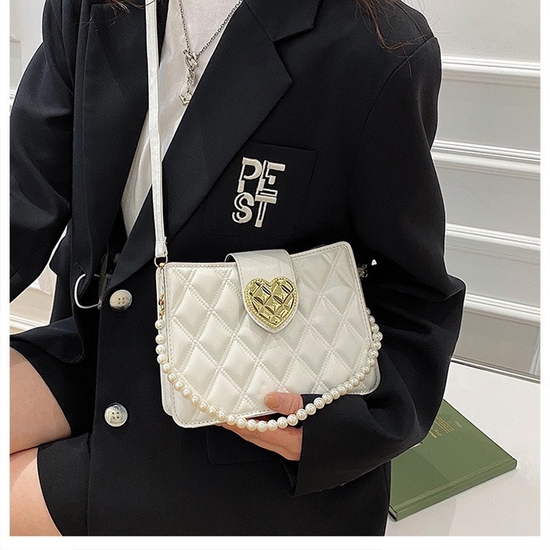 Túi Xách Đeo Vai Hình Vuông Đính Hạt Cườm Đơn Giản Thời Trang Xuân Hè 2022 NB00381