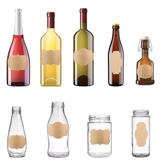 Set 20 nhãn dán chai lọ bằng giấy Kraft