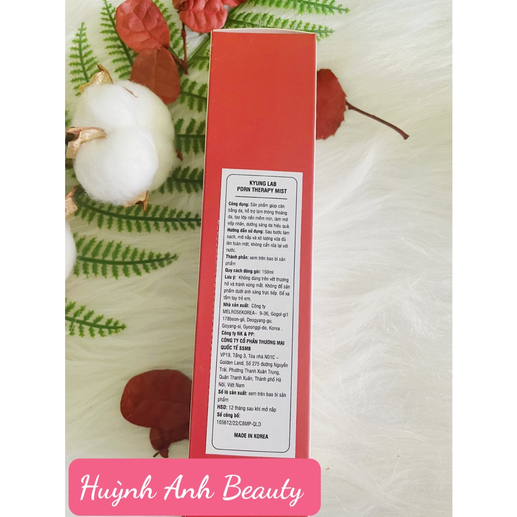 Xịt khoáng Kyung Lab ⚡ CHUẨN CHÍNH HÃNG ⚡ PDNR THERAPY MIST, xịt tăng sinh collagen,cấp ẩm phục hồi bảo vệ da