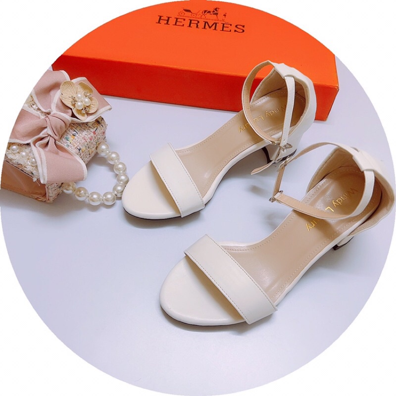 Giày sandal công sở quai ngang bít gót đế vuông 5p hàng đẹp ảnh chụp thật