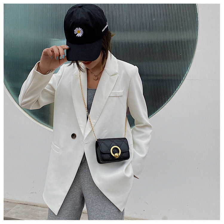 Túi vuông đeo chéo thời trang túi mini dây xích hàn quốc túi trần trám