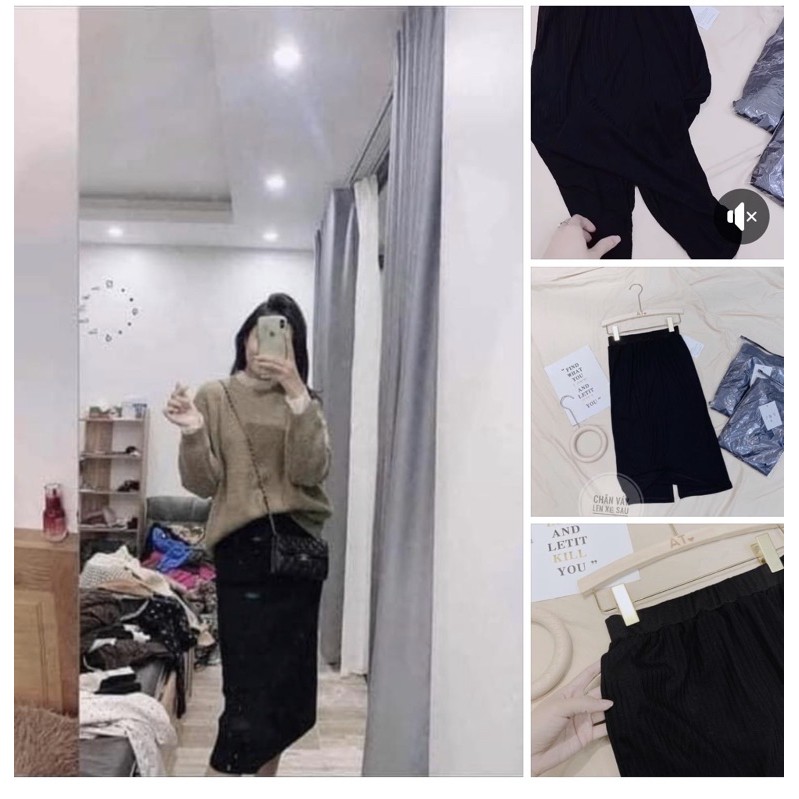 CHÂN VÁY BÚT CHÌ XẺ SAU