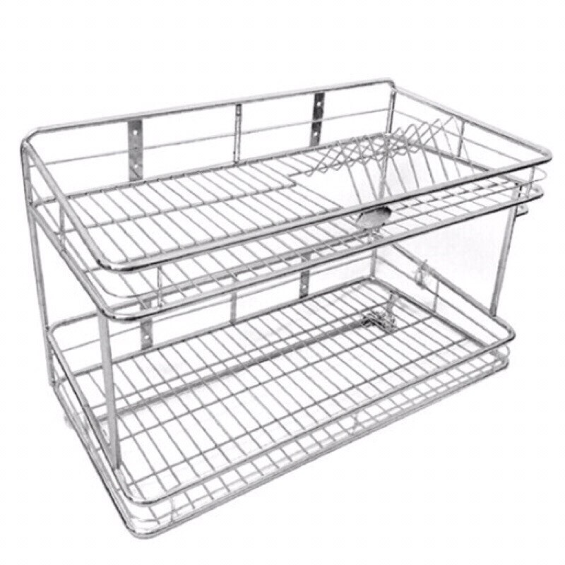 Trạn bát, giá úp bát inox 2 tầng, 3 tầng treo tường loại đẹp, ống đũa inox dày