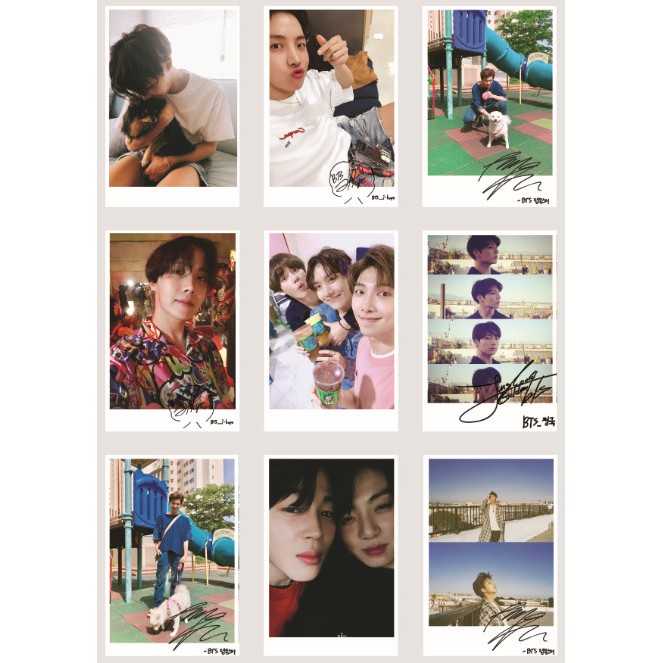 Lomo card ảnh BTS update Twitter 3 Full 54 ảnh Có chữ ký