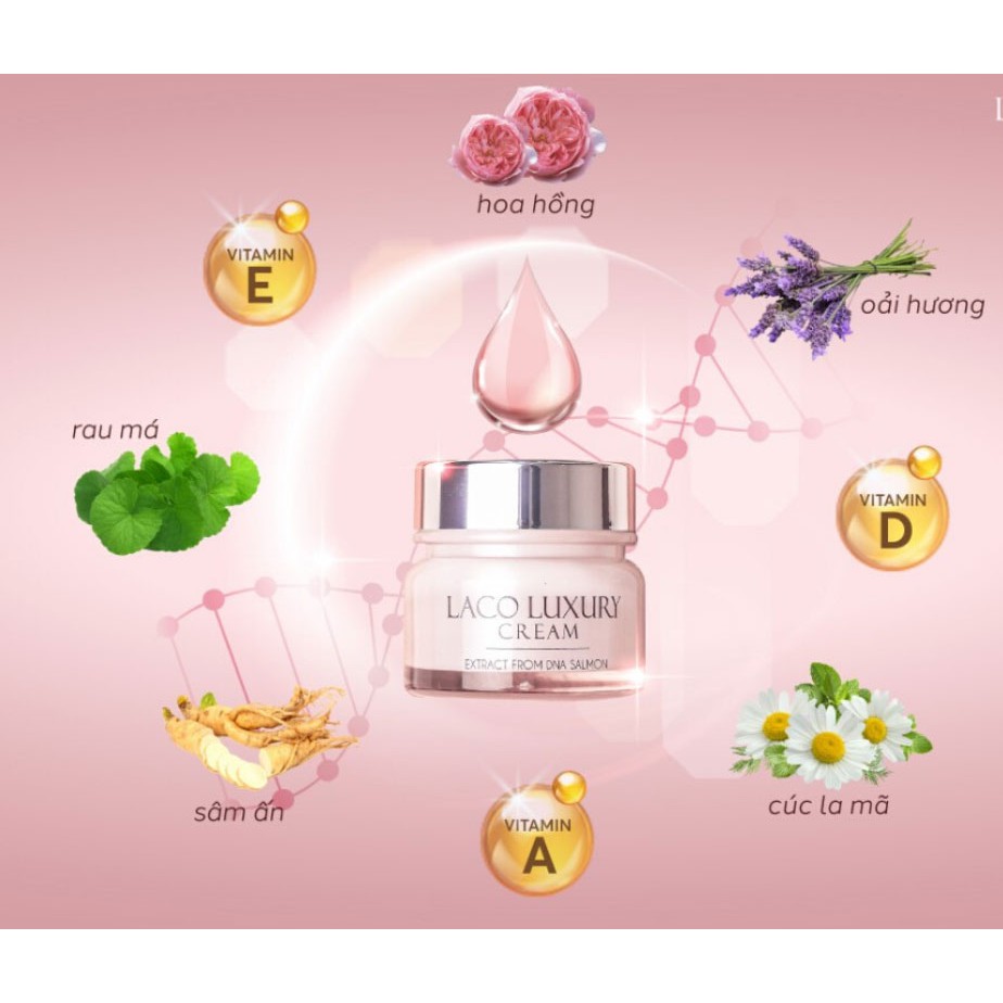 [Mã FMCGMALL - 8% đơn 250K] Kem dưỡng da ban ngày LACO LUXURY CREAM