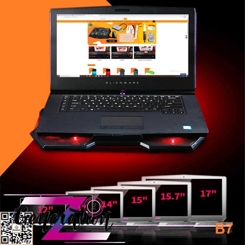 Đế tản nhiệt laptop BAMBA B7 BH 12 tháng