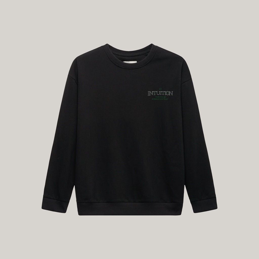Áo Nỉ Đen Dài Tay Nam UNICUS Angel Number Sweater