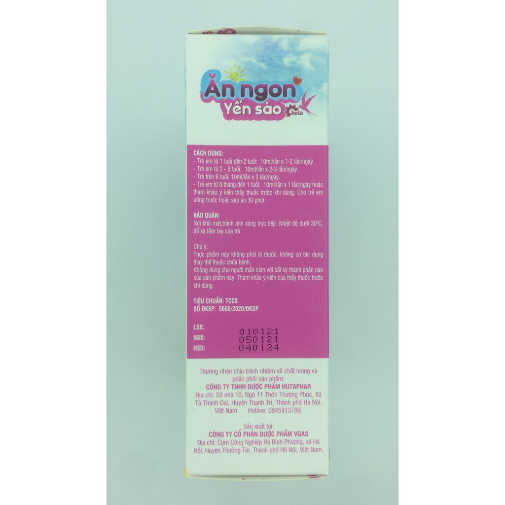 Combo Siro ĂN NGON YẾN SÀO + VITAMIN C Huta TĂNG SỨC ĐỀ KHÁNG cho bé