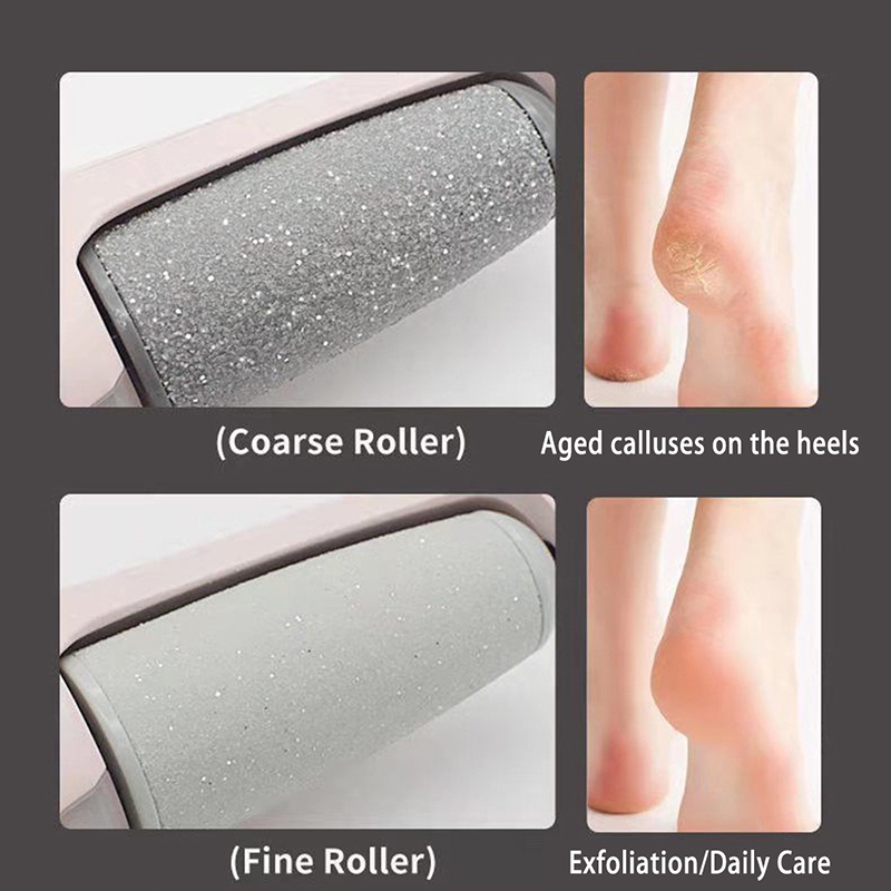 Máy Chà Gót Chân Tự Động, Tẩy Tế Bào Chết Tại Nhà Sạc Pin Tích Điện 2 Đầu Mài