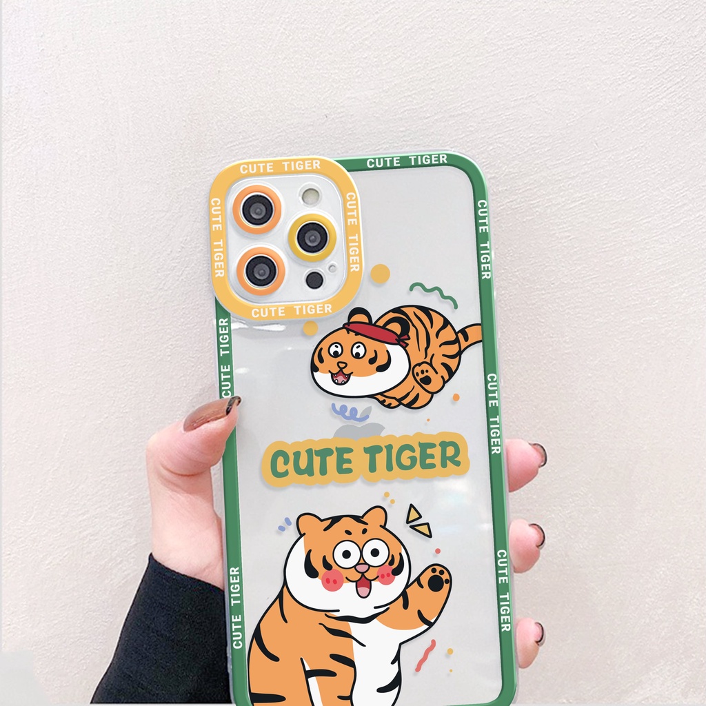 Ốp lưng iphone Cute Ti.ger cạnh vuông 6/6plus/6s/6splus/7/7plus/8/8plus/x/xr/xs/11/12/13/pro/max/plus/promax | BigBuy360 - bigbuy360.vn