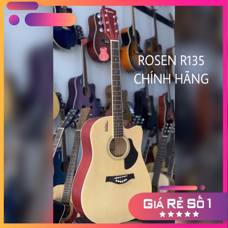 Đàn Guitar Acoustic Rosen R135 Chính Hãng , kèm full phụ kiện