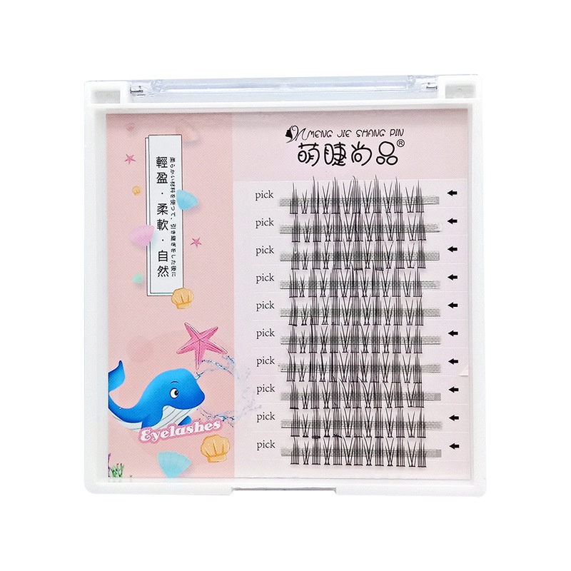 Mengjieshangpin 10 Hàng Cặp Lông Mi Giả 3D Dùng Để Hóa Trang Nhân Vật Mi Giả Chùm