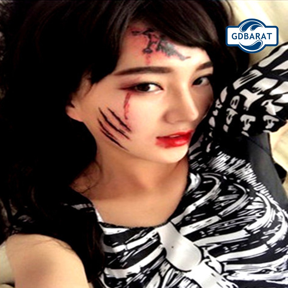 Miếng Dán Hình Xăm 3D Phong Cách Halloween Độc Đáo