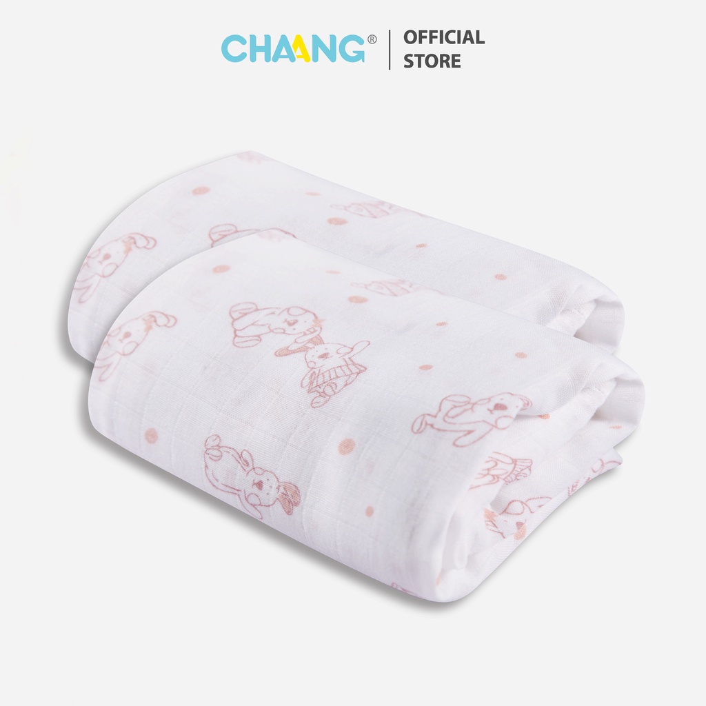[CHAANG] Set 2 khăn xô cho bé Chaang active thỏ bông